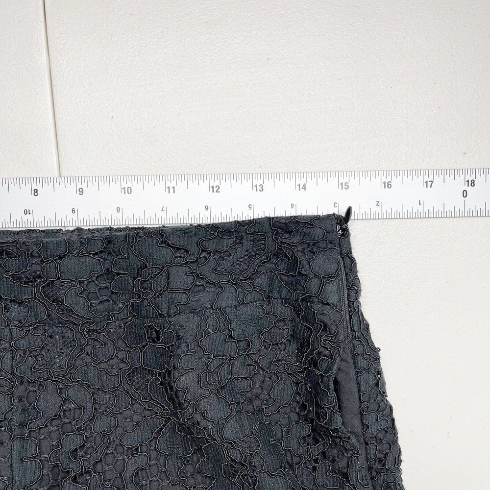 SB by Sachin & Babi Lace Wide-Leg‎ Pants Black Size 8 High Rise Side Zip Lined - Picture 10 of 10